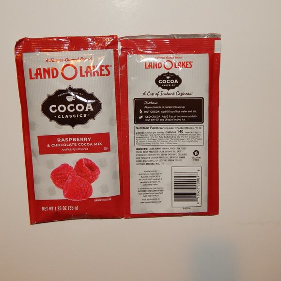10 Land O Lakes 1.25oz Raspberry & Chocolate Cocoa Mix - Picture 2 of 4